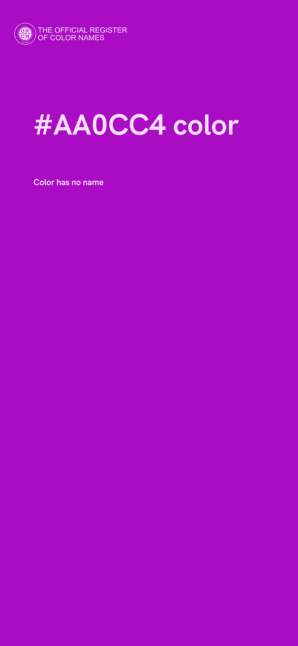 #AA0CC4 color image