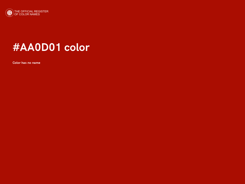 #AA0D01 color image