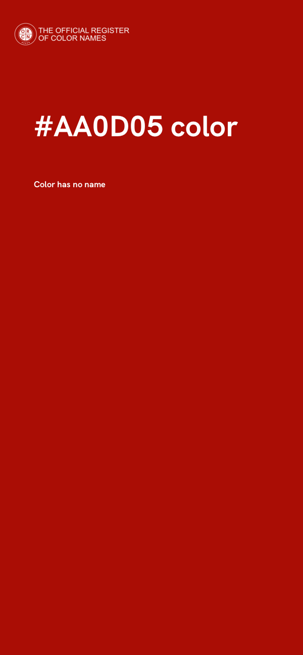 #AA0D05 color image