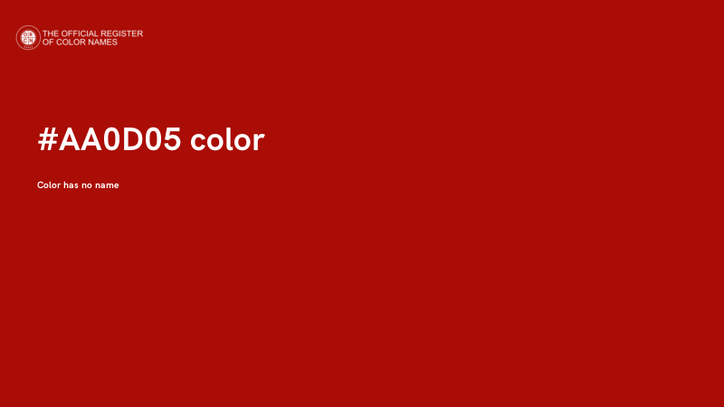 #AA0D05 color image