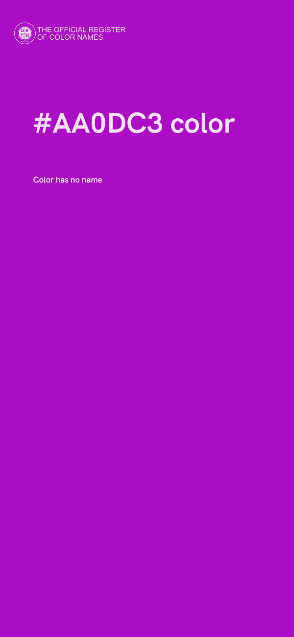 #AA0DC3 color image