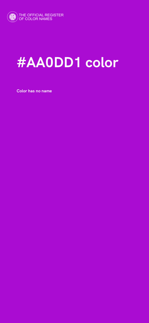 #AA0DD1 color image