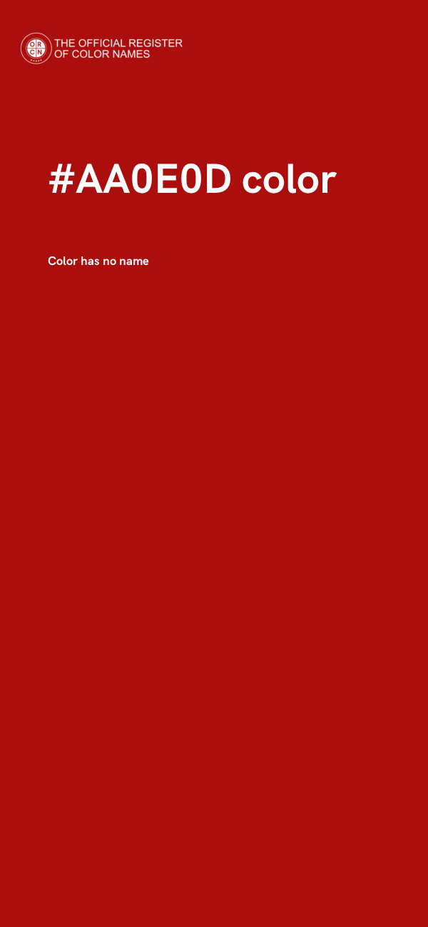 #AA0E0D color image