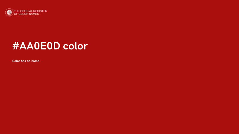 #AA0E0D color image