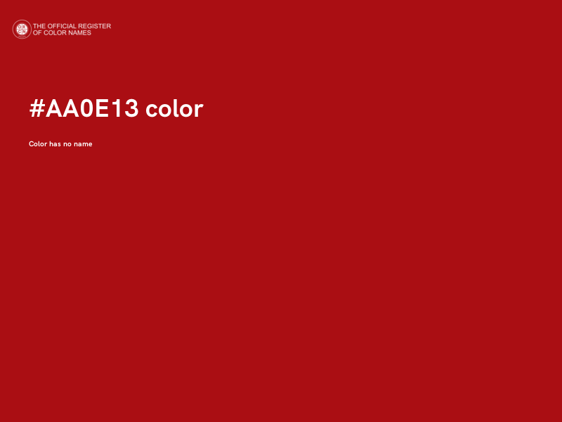 #AA0E13 color image