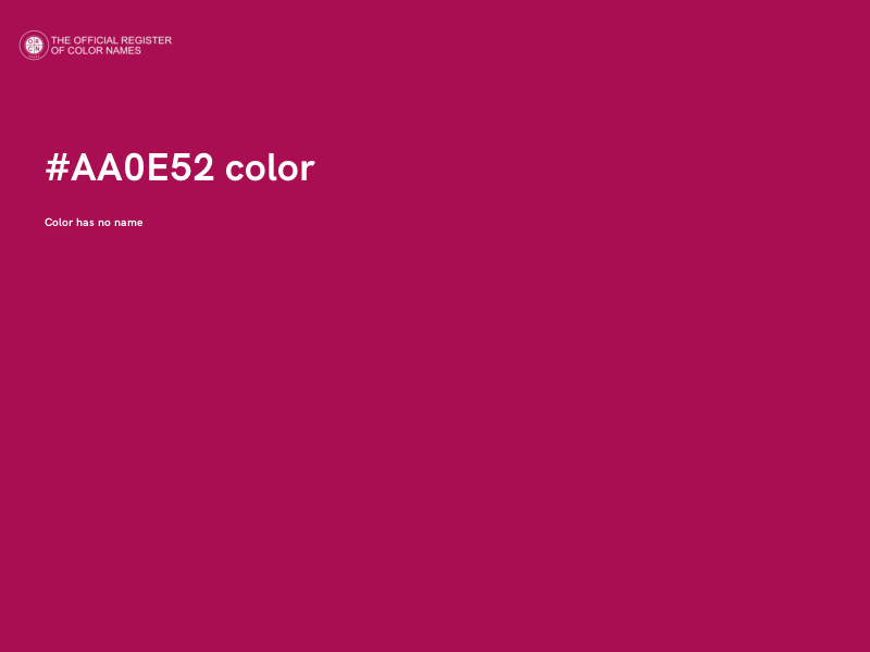 #AA0E52 color image
