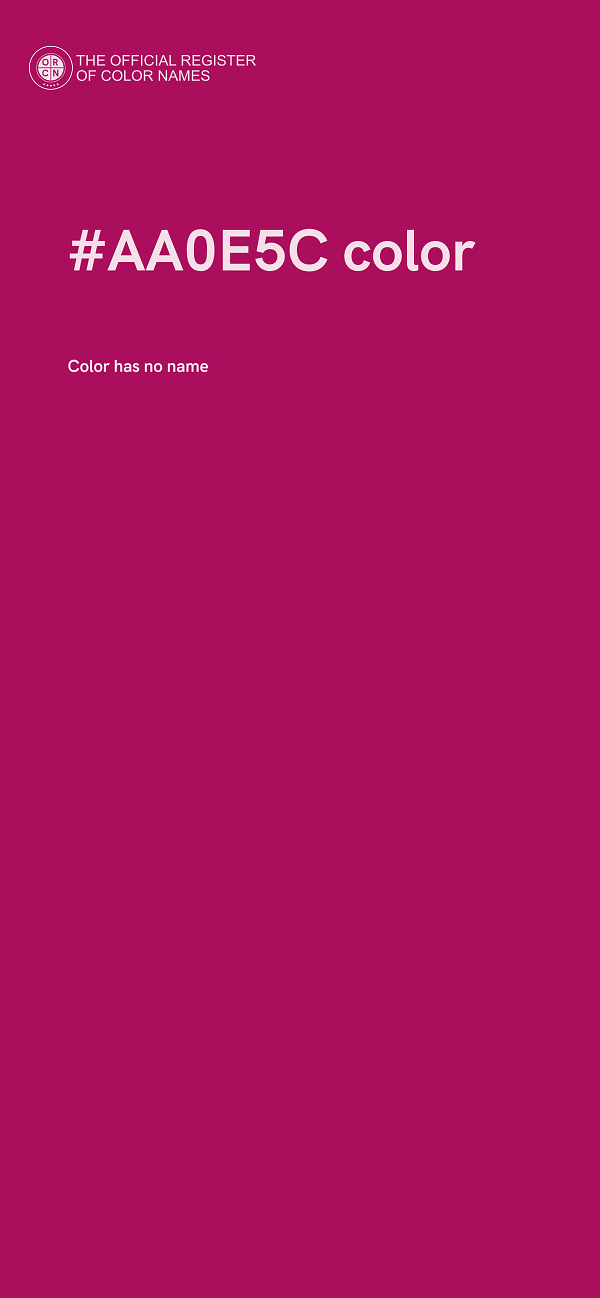 #AA0E5C color image