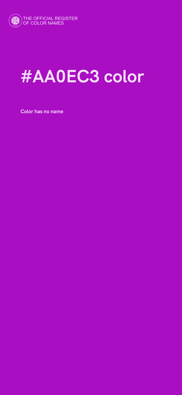 #AA0EC3 color image