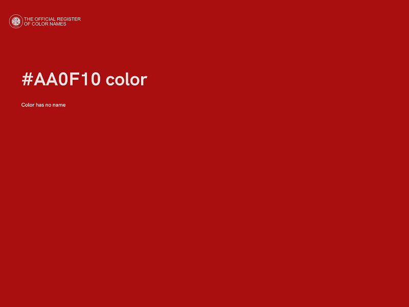 #AA0F10 color image