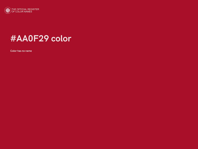 #AA0F29 color image