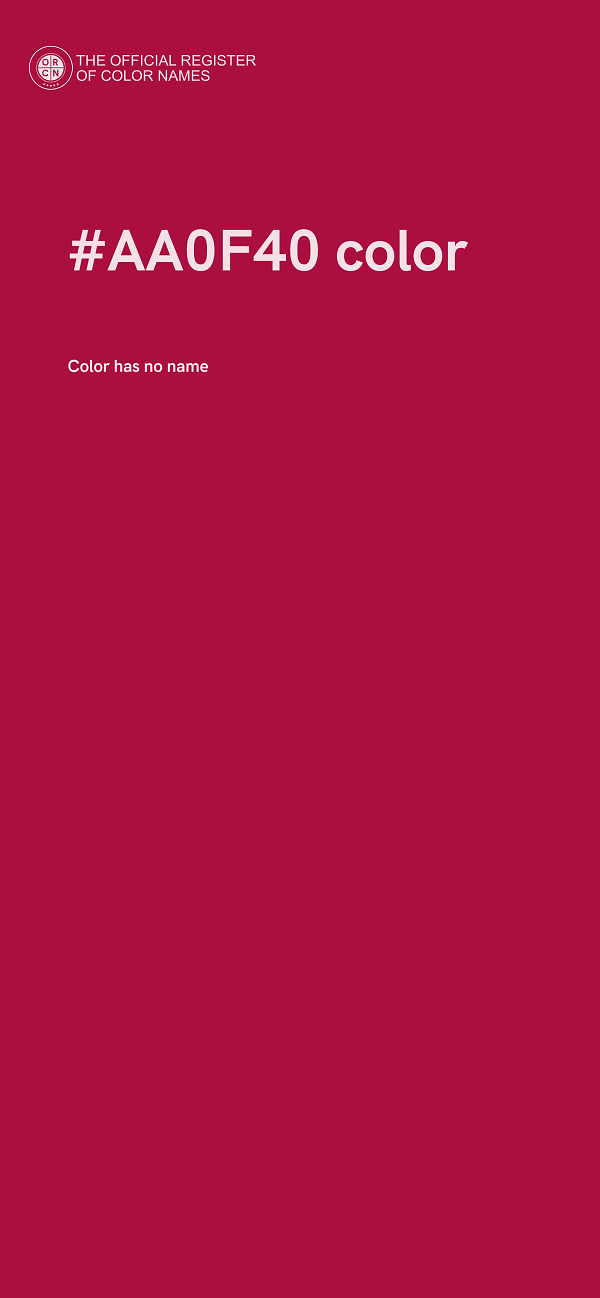 #AA0F40 color image