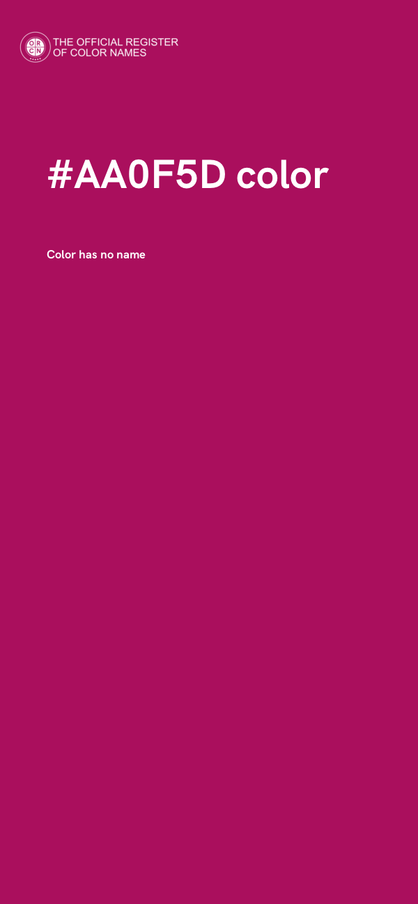 #AA0F5D color image