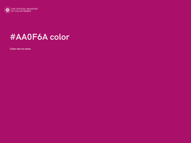 #AA0F6A color image