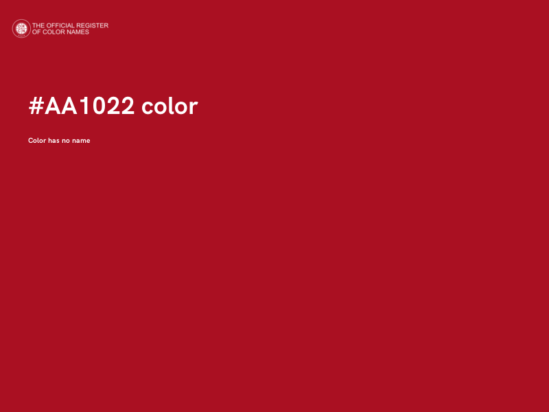 #AA1022 color image
