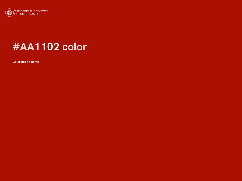 #AA1102 color image