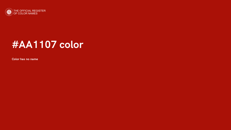 #AA1107 color image