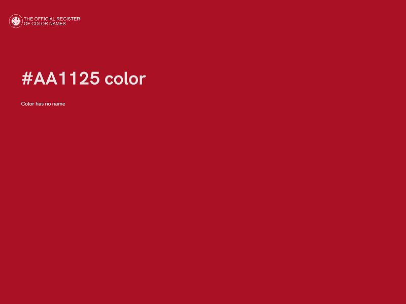#AA1125 color image