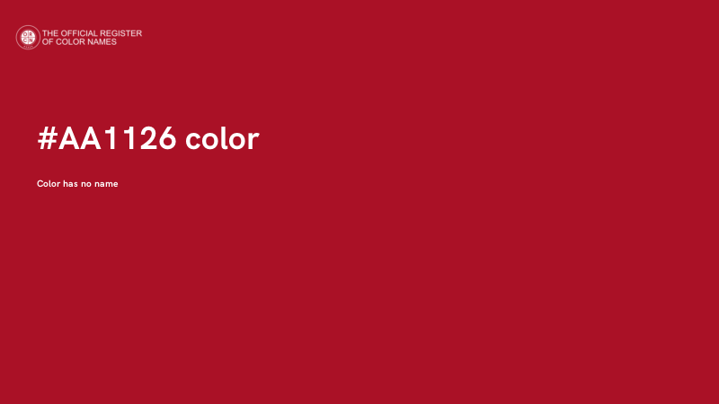 #AA1126 color image