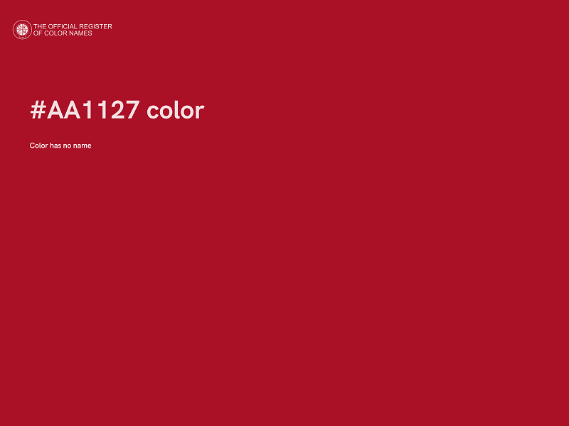 #AA1127 color image