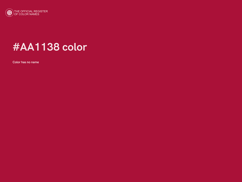 #AA1138 color image