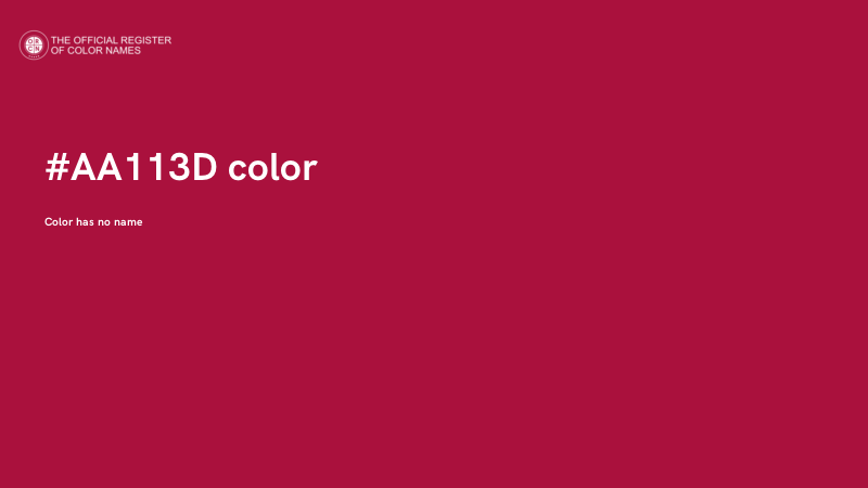 #AA113D color image