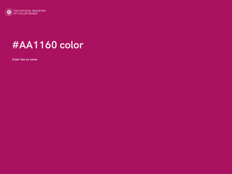 #AA1160 color image