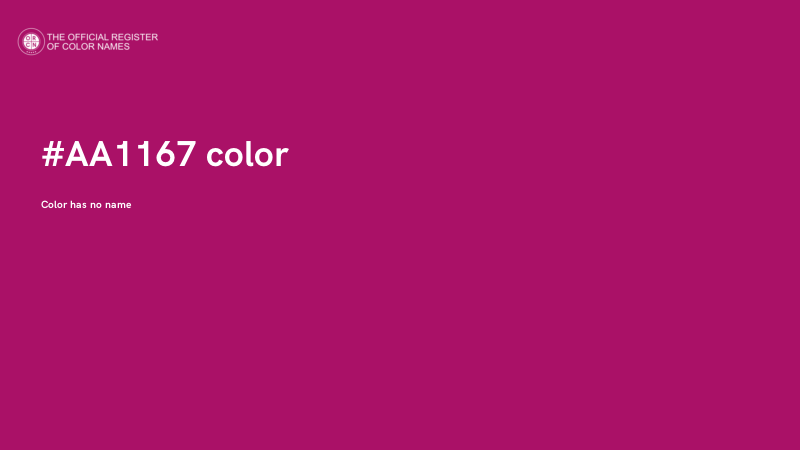 #AA1167 color image