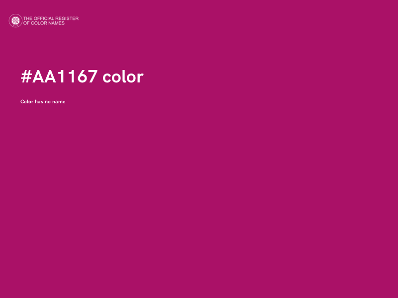 #AA1167 color image