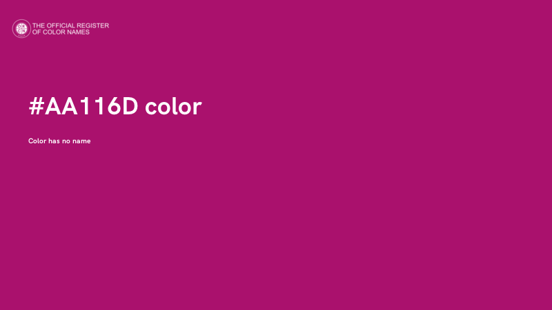 #AA116D color image
