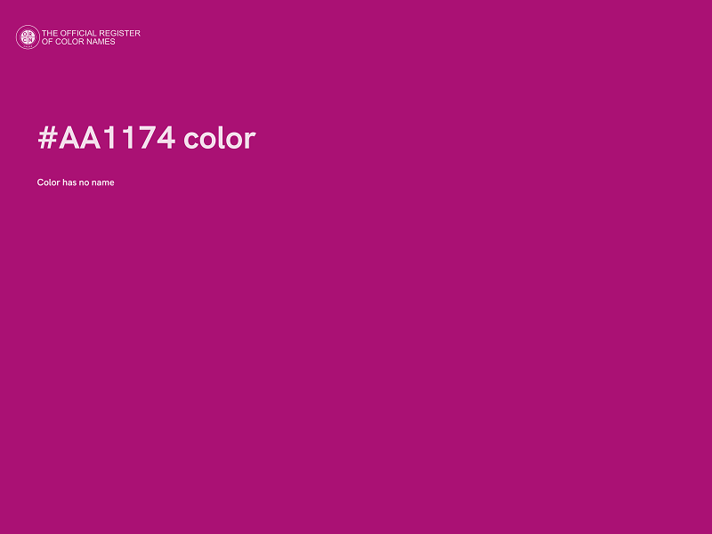 #AA1174 color image