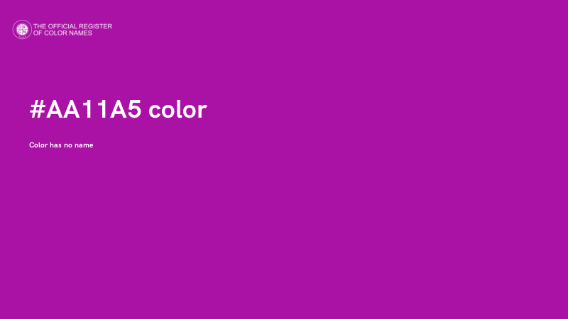 #AA11A5 color image