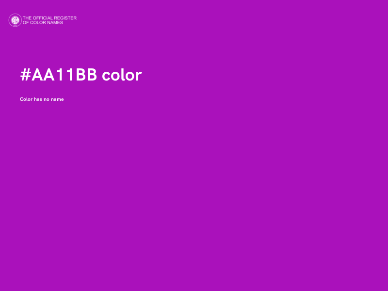 #AA11BB color image