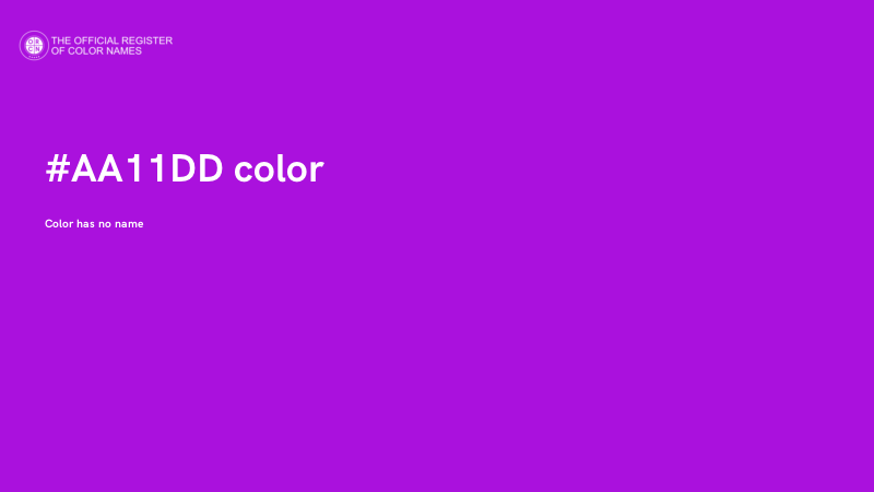 #AA11DD color image