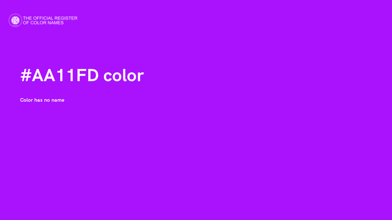 #AA11FD color image