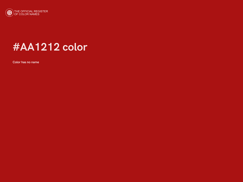 #AA1212 color image