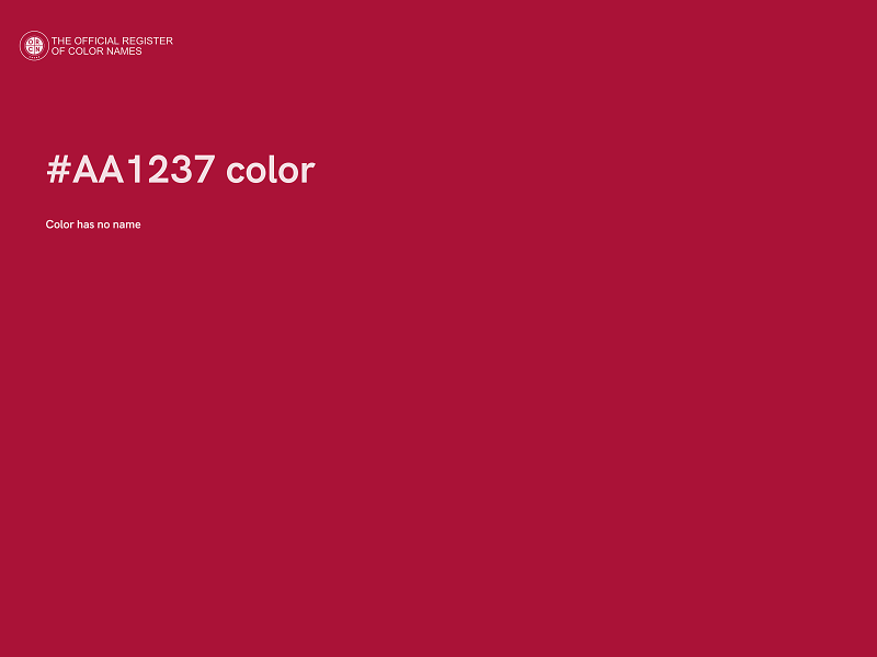 #AA1237 color image