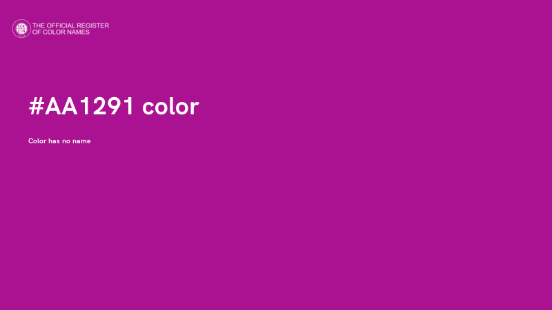 #AA1291 color image