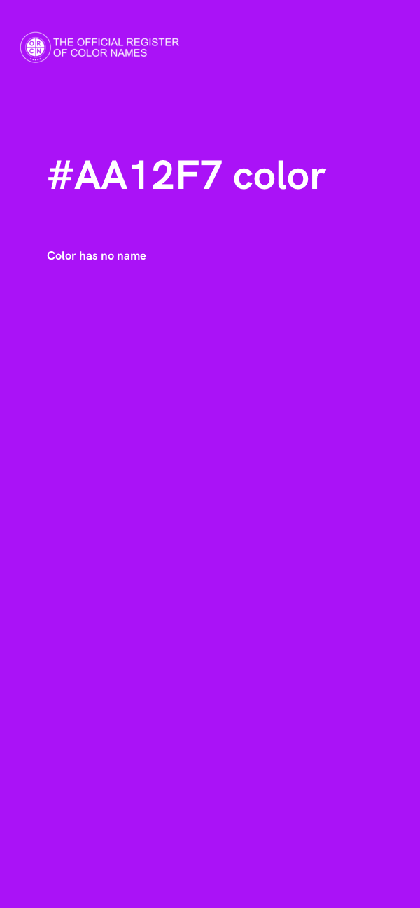 #AA12F7 color image