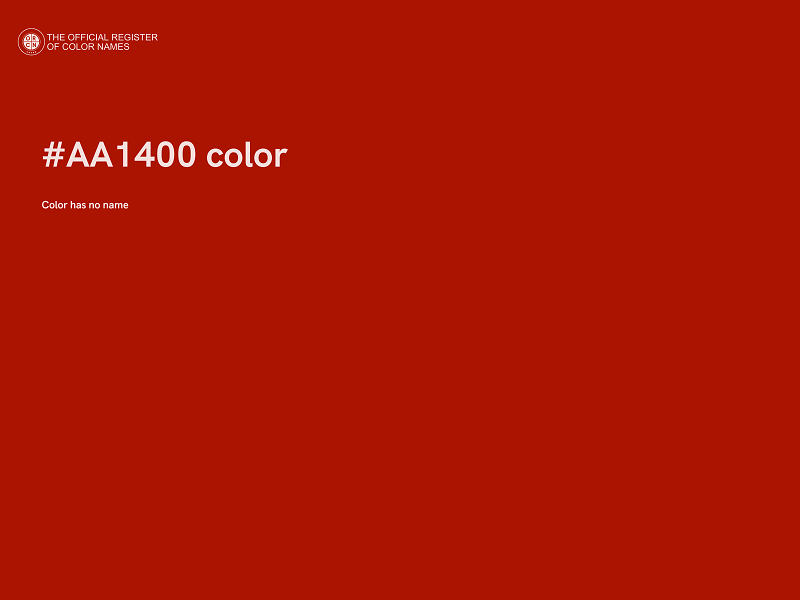 #AA1400 color image