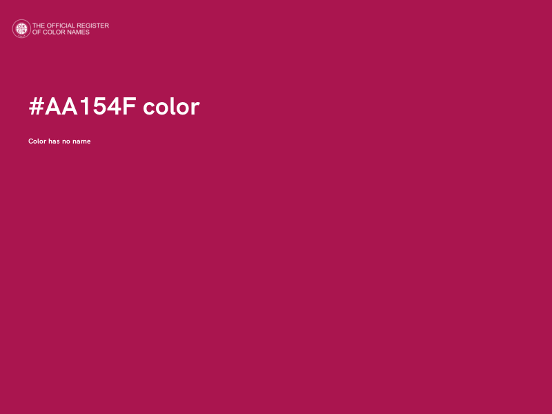 #AA154F color image
