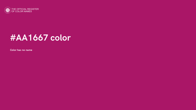 #AA1667 color image