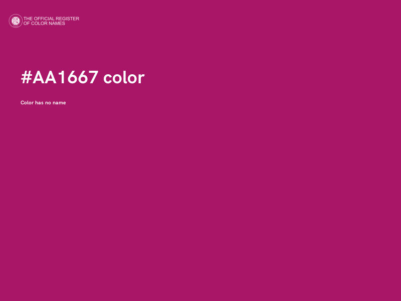 #AA1667 color image
