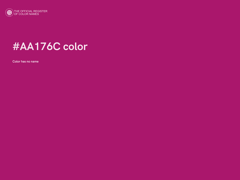 #AA176C color image