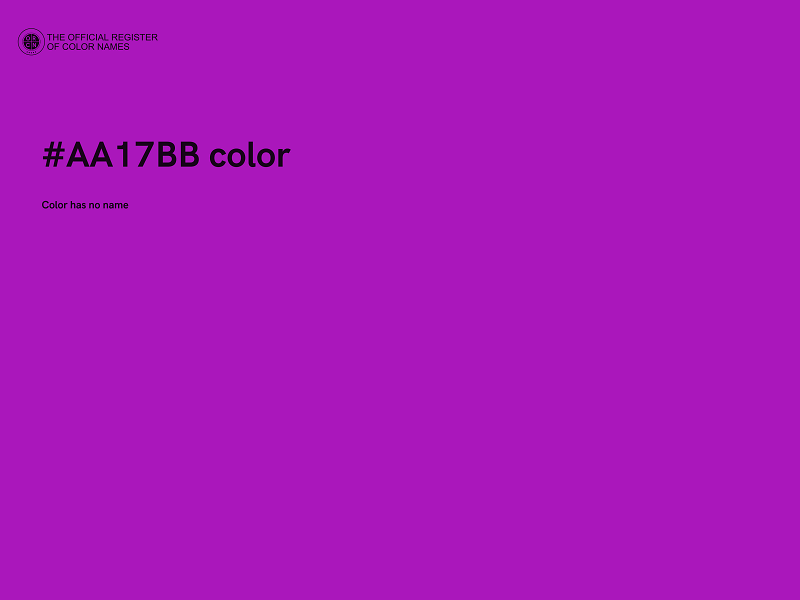 #AA17BB color image