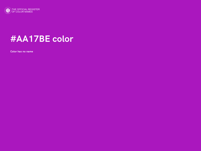 #AA17BE color image