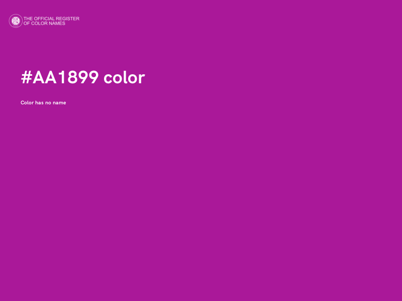 #AA1899 color image