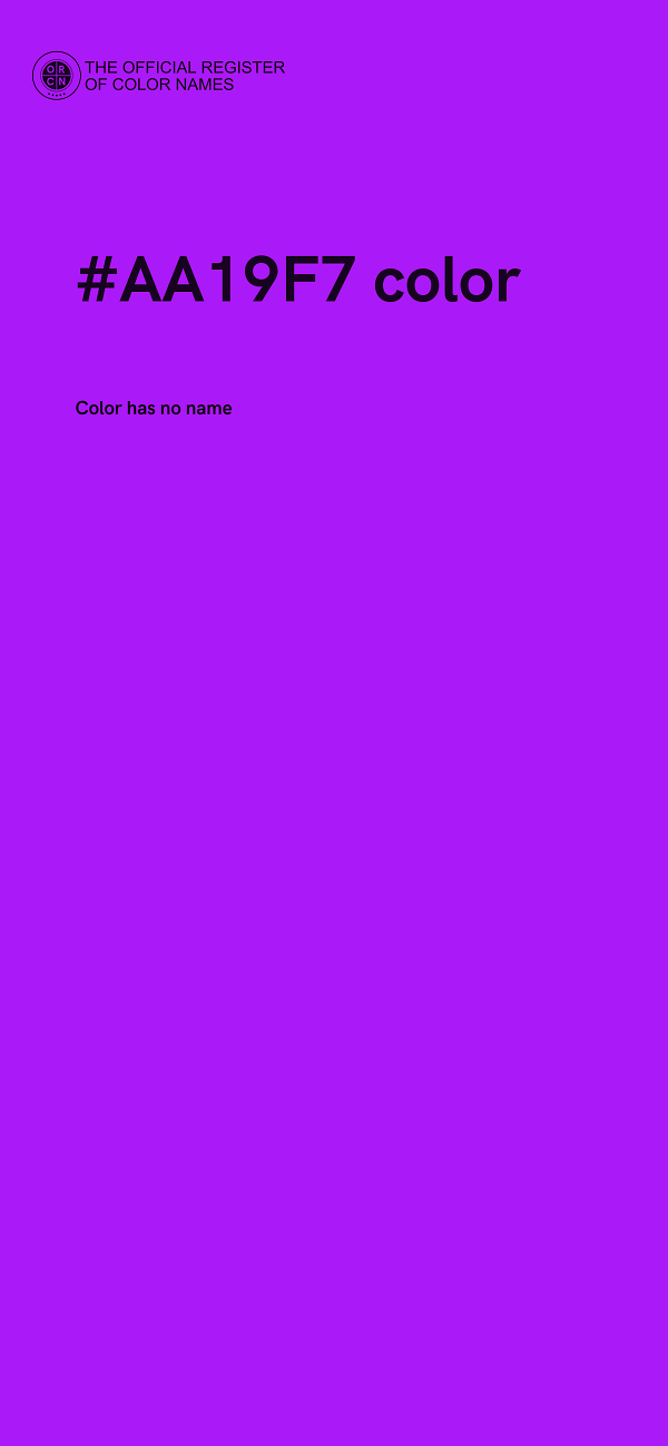 #AA19F7 color image