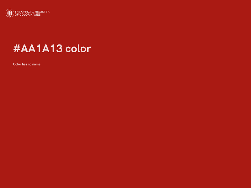 #AA1A13 color image