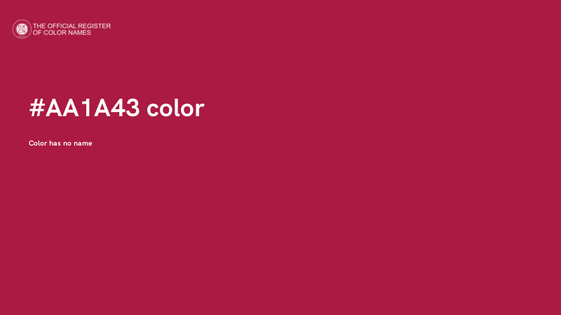 #AA1A43 color image