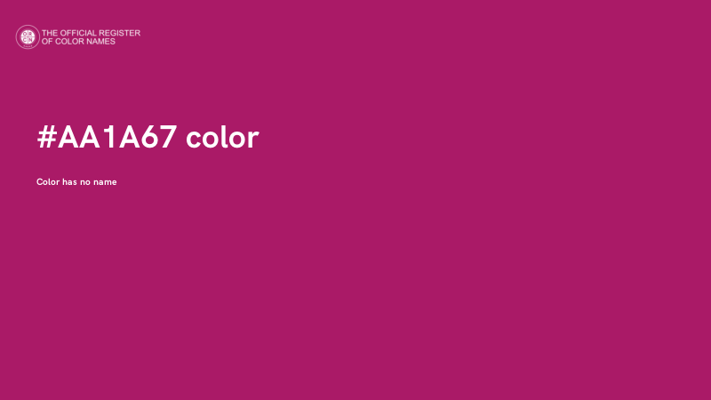 #AA1A67 color image